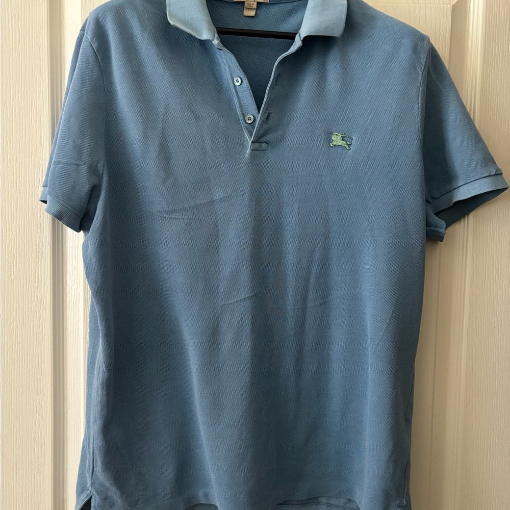 Burberry Light Blue Polo Shirt xl